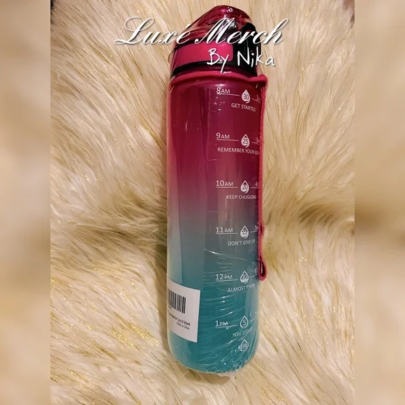 GOSWAG 32oz Motivational Water Bottle with Time Marker & Fruit Strainer BPA Free - Picture 3 of 6